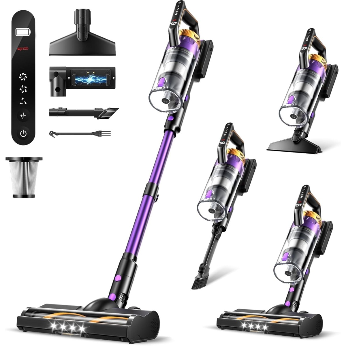 Rittvot Cordless Stick Vacuum with Touch Screen